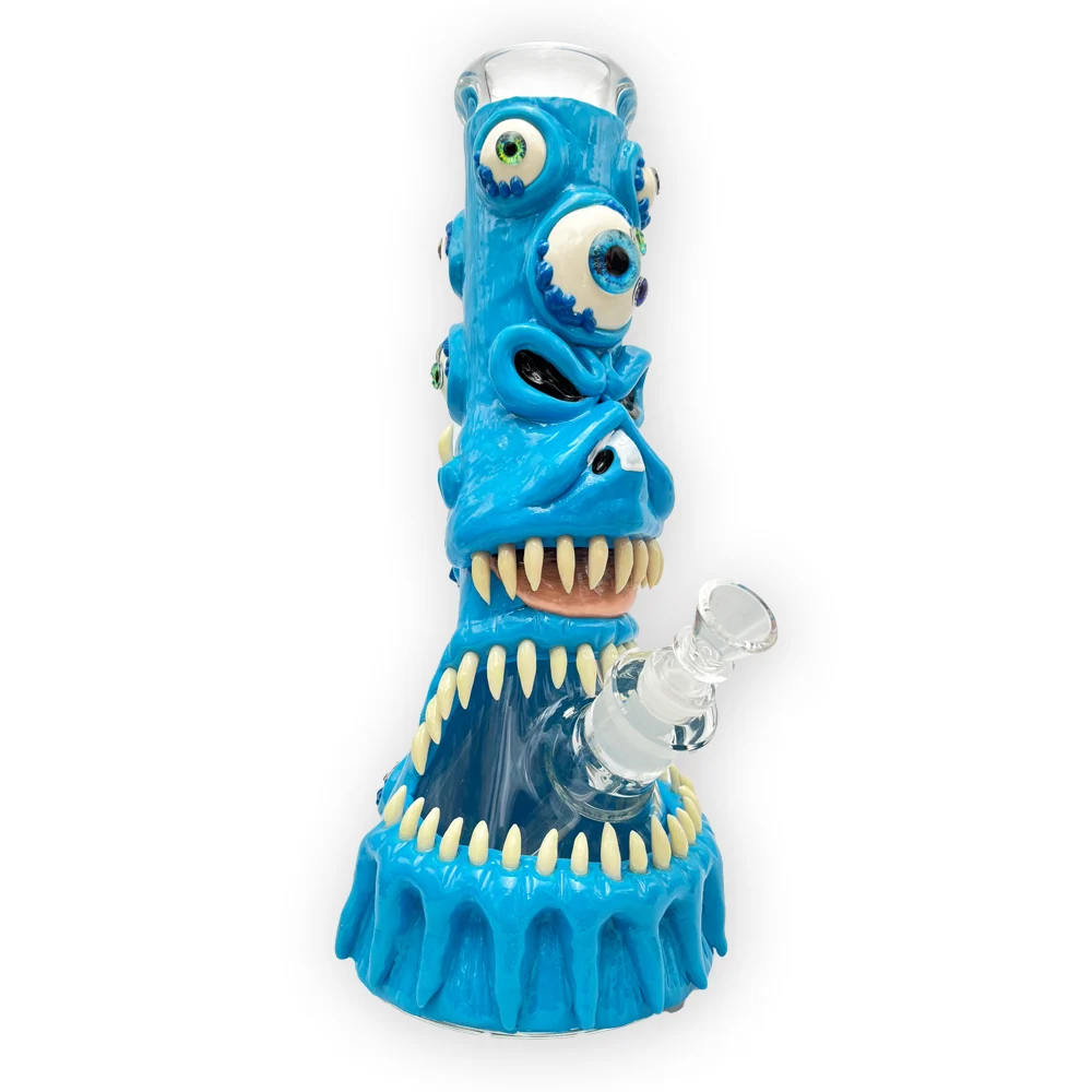 Blue glass water pipe